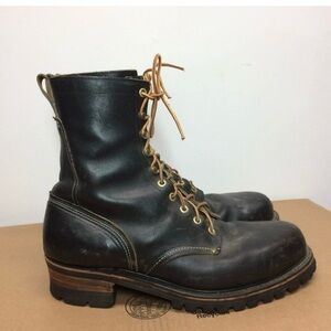 Vintage Georgia Leather Work Boots, size 7